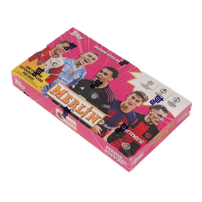 2023/24 Topps UEFA Club Competitions Merlin Chrome Soccer Hobby Box image 0