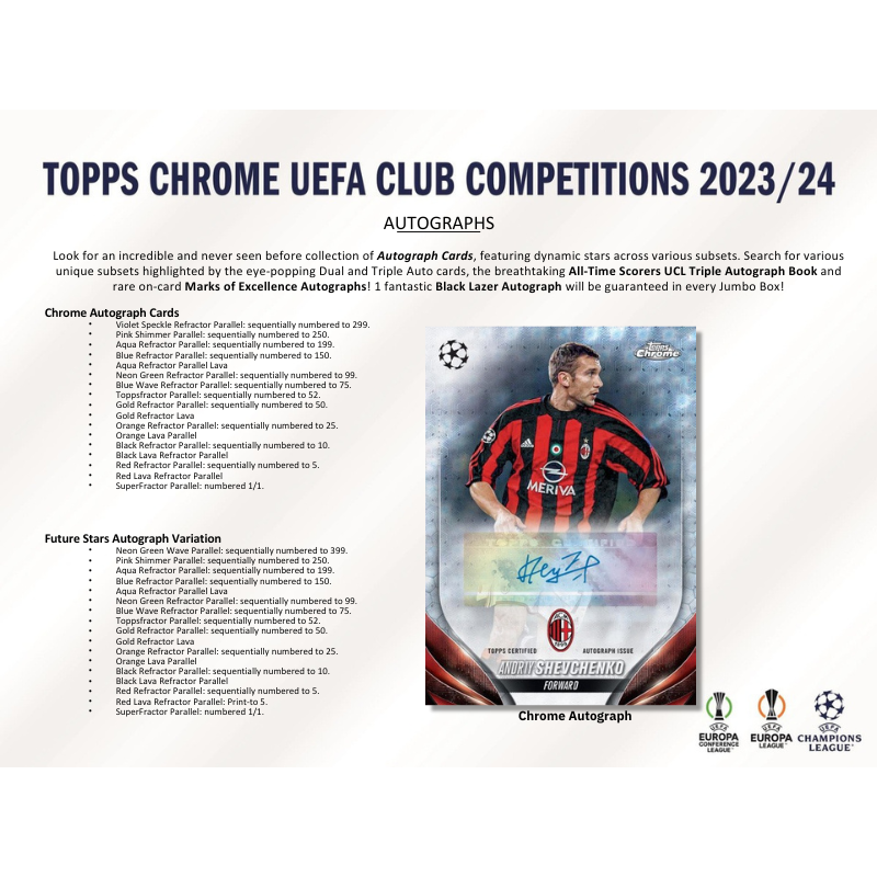 2023/24 Topps UEFA Club Competitions Chrome Soccer Jumbo Box image 6