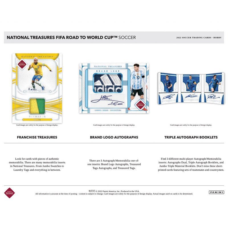 2022 Panini National Treasures FIFA Road To World Cup Soccer Hobby 4 Box Case image 3