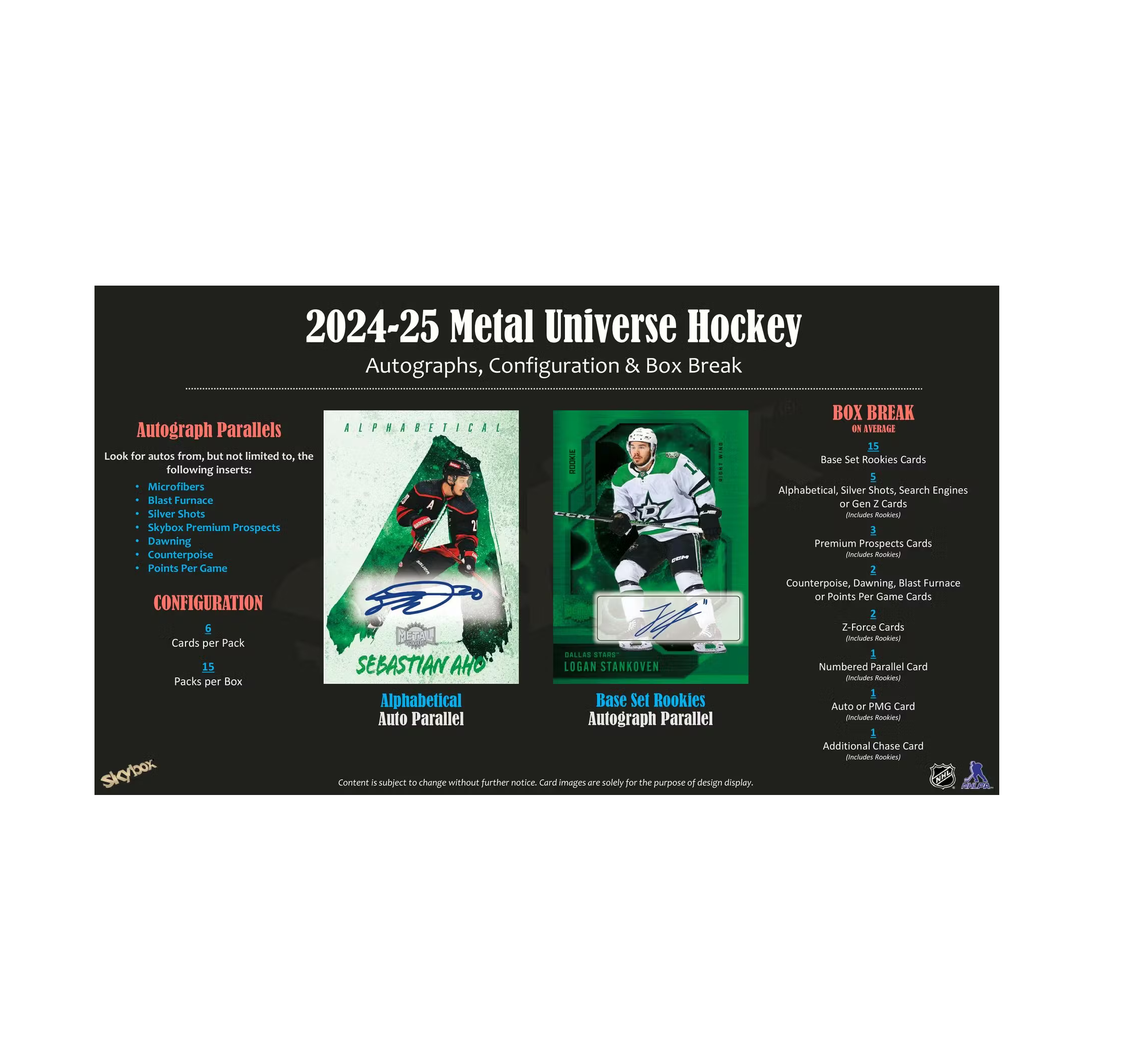 2024-25 Upper Deck Skybox Metal Universe Hockey Hobby 16-Box Case
