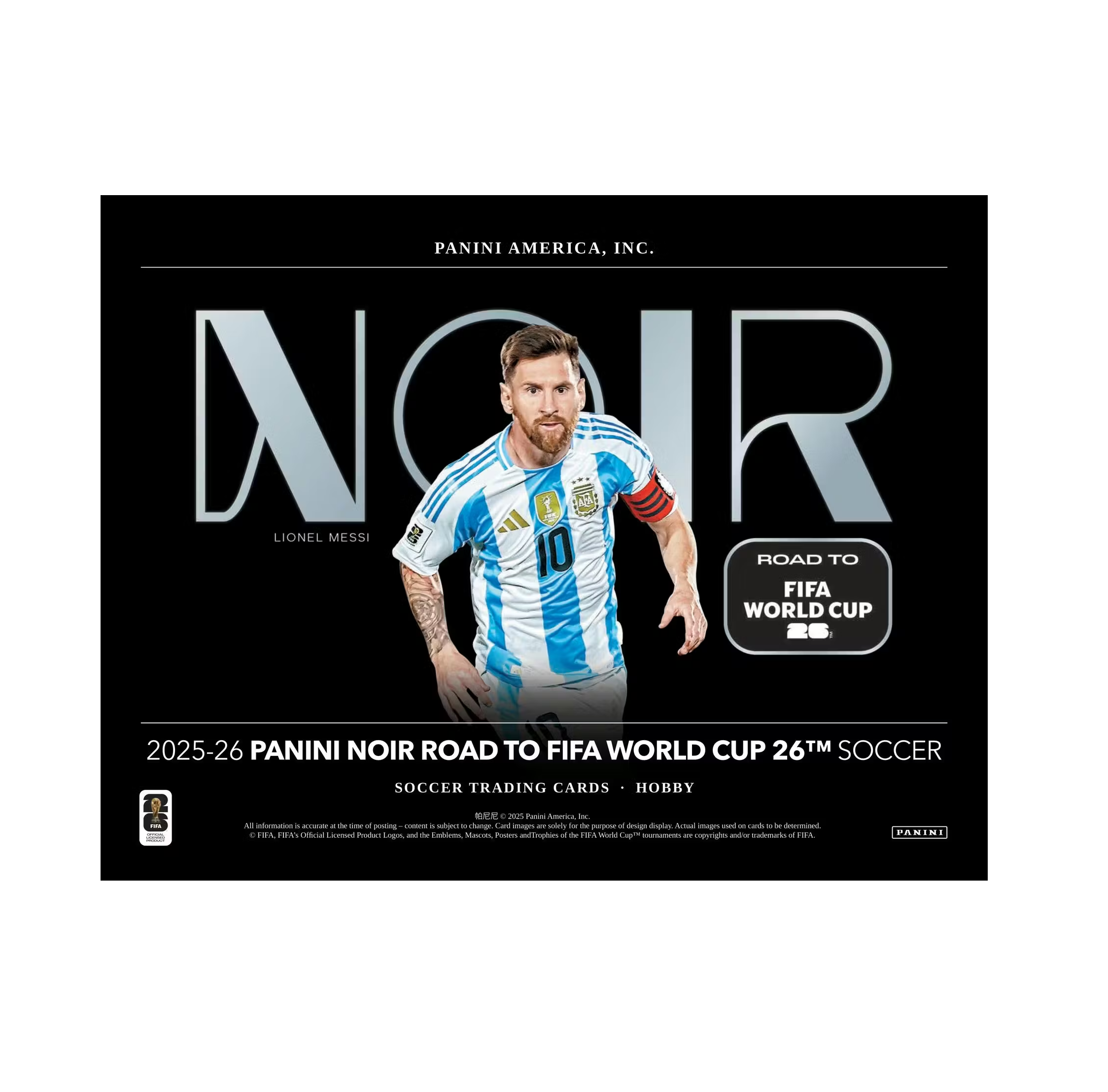 2025-26 Panini Noir Road to FIFA World Cup Soccer Hobby 3-Box Case