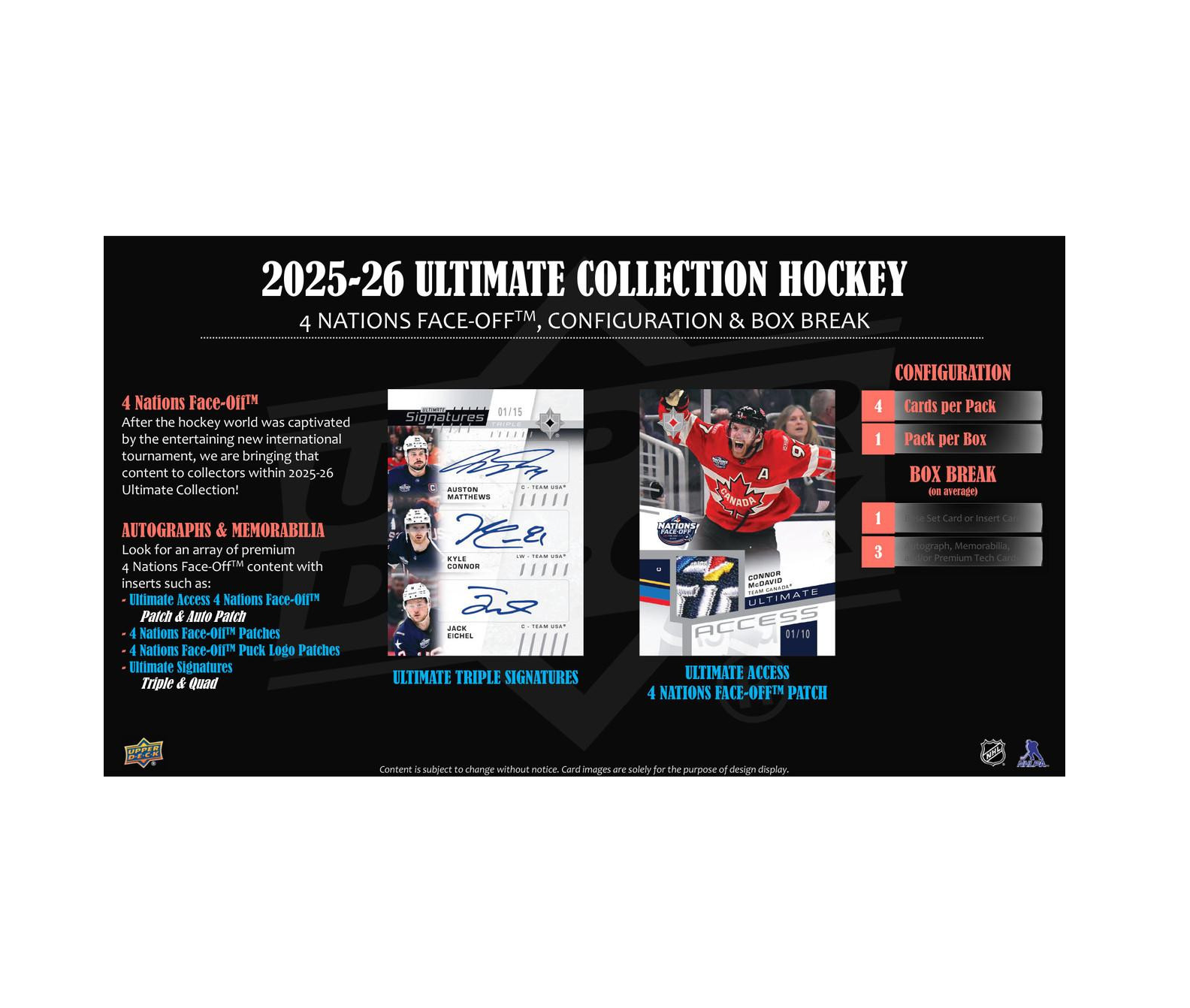 2025-26 Upper Deck Ultimate Collection Hockey Hobby Box