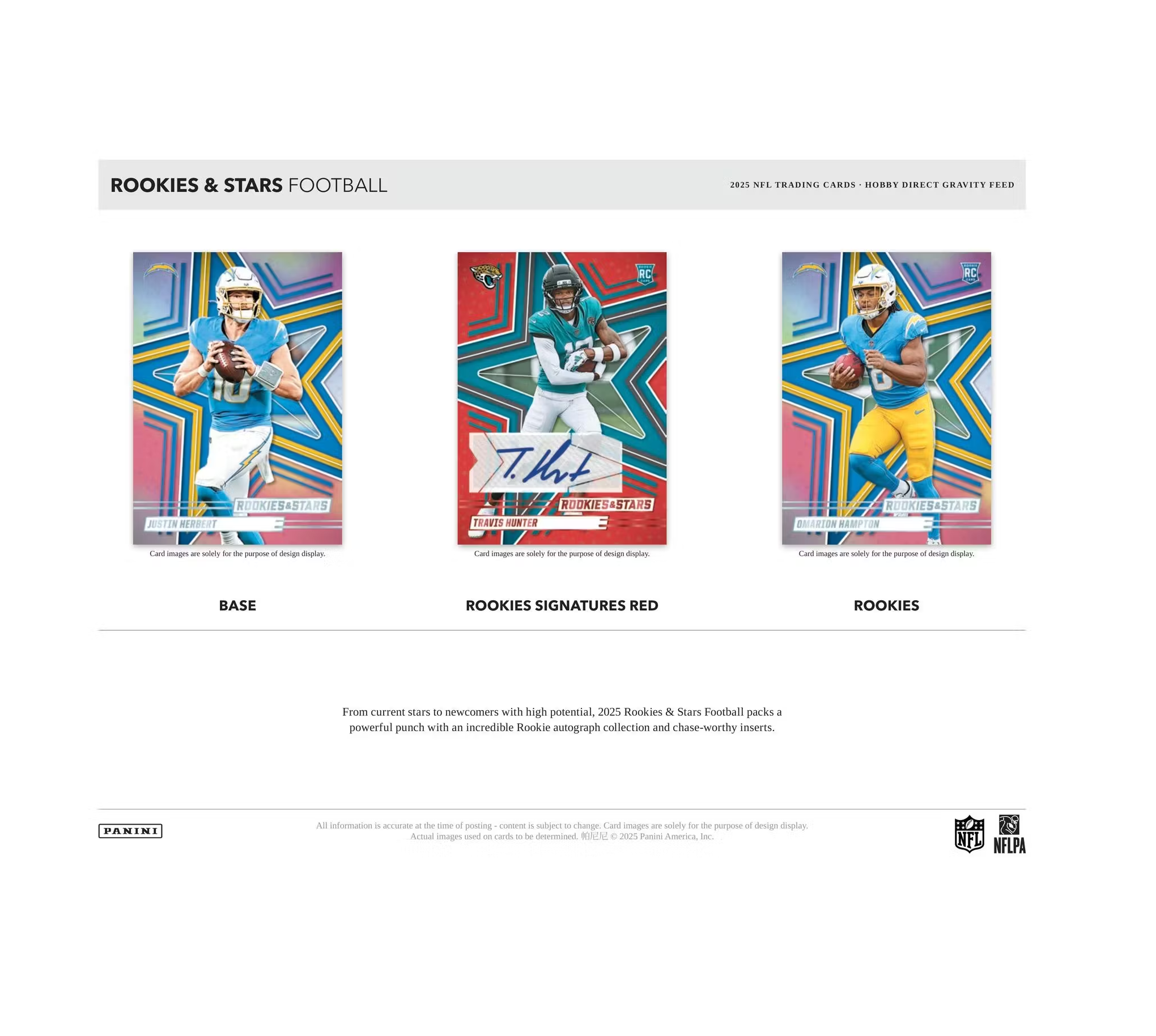 2025 Panini Rookies and Stars Football Gravity Feed 6-Box Case
