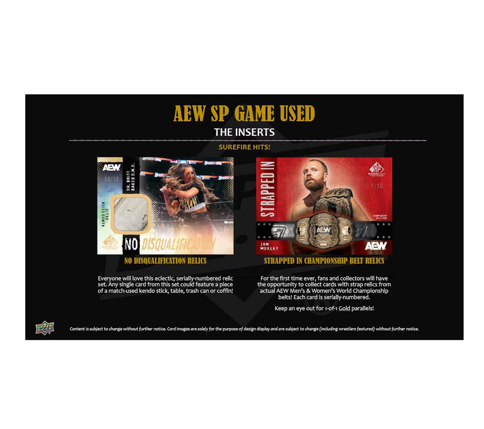 2025 Upper Deck AEW SP Game Used Wrestling Hobby 18-Box Case