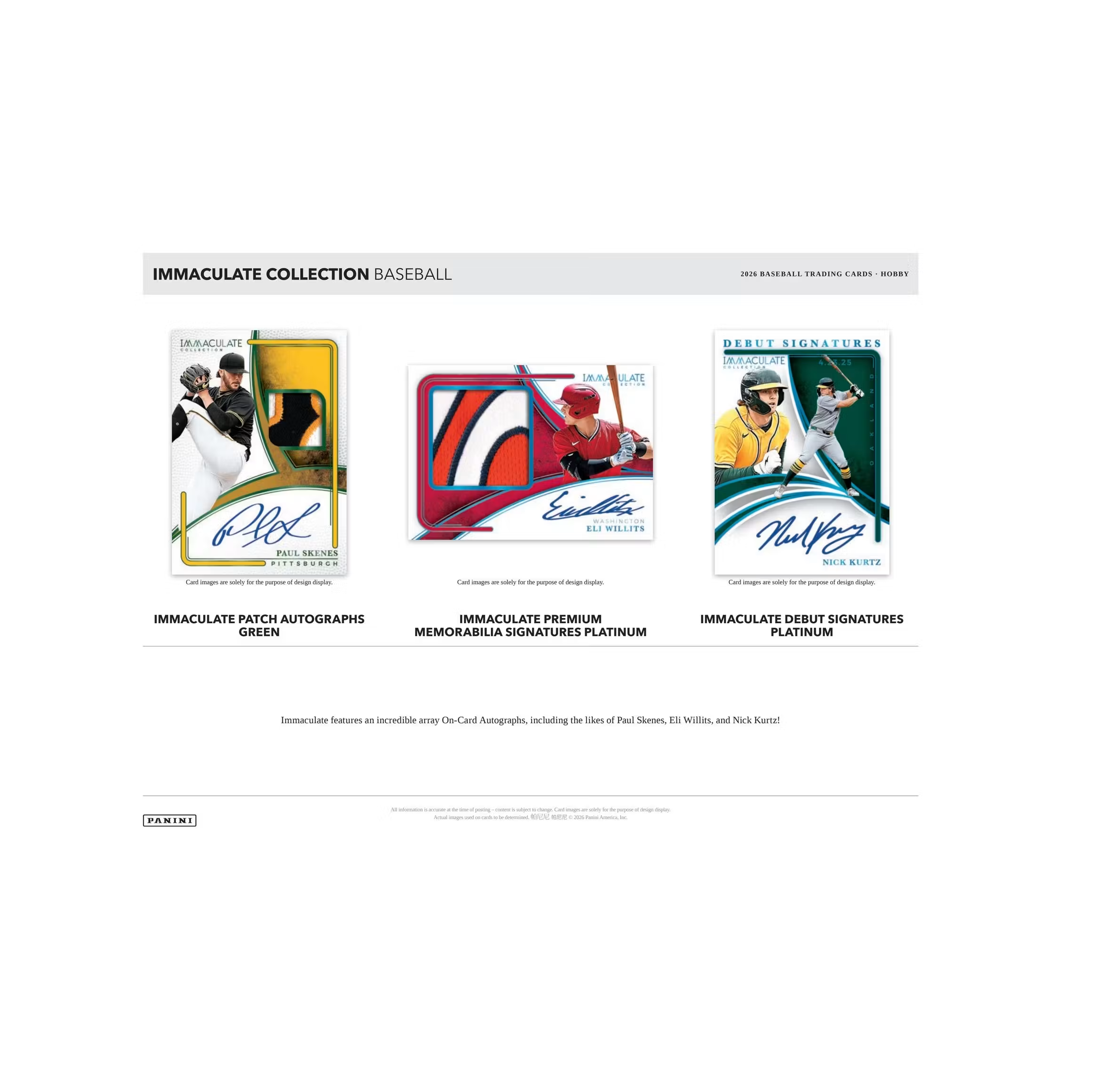 2026 Panini Immaculate Baseball Hobby Box