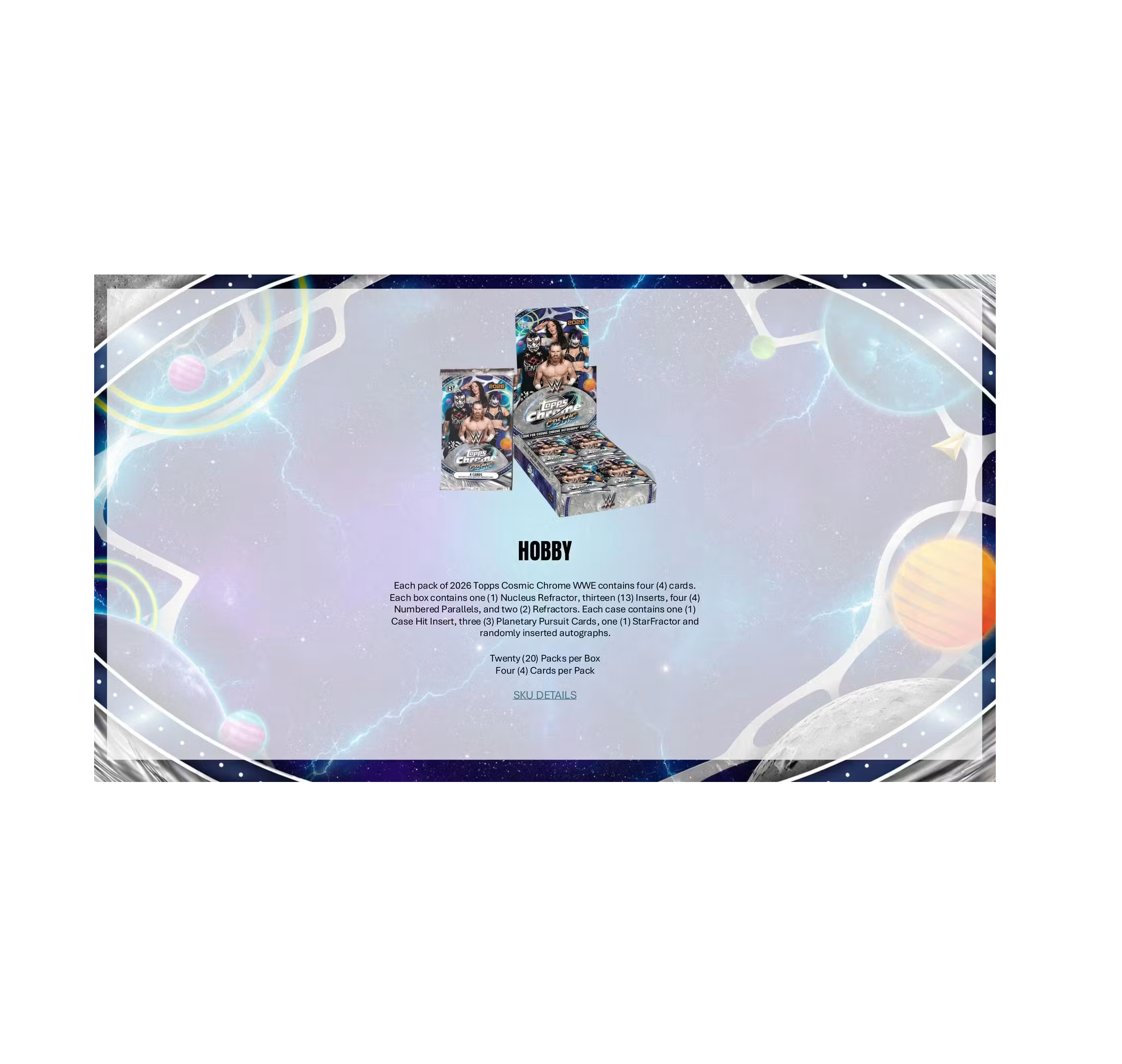 2026 Topps Cosmic Chrome WWE Wrestling Hobby Box