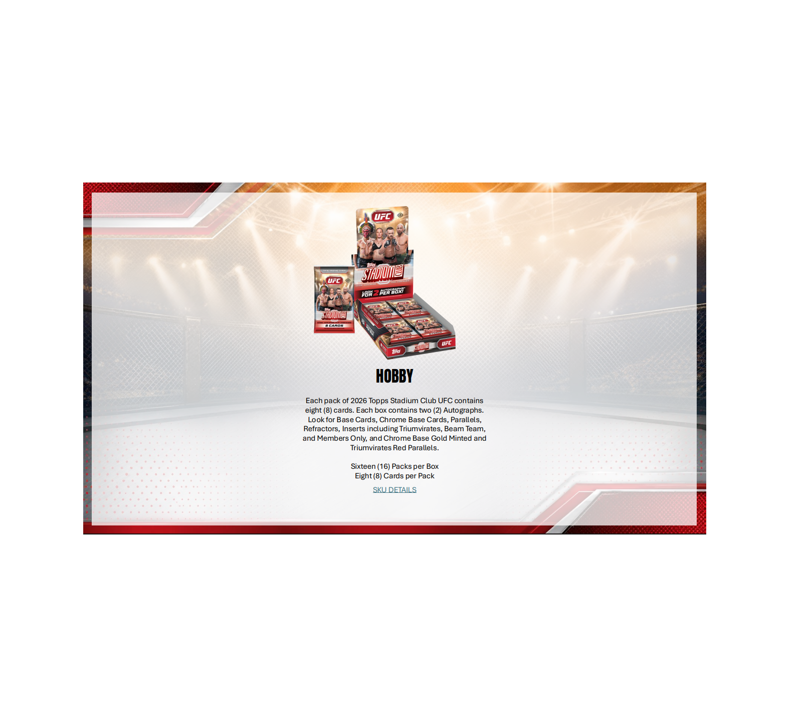 2026 Topps Stadium Club UFC Blaster 40-Box Case