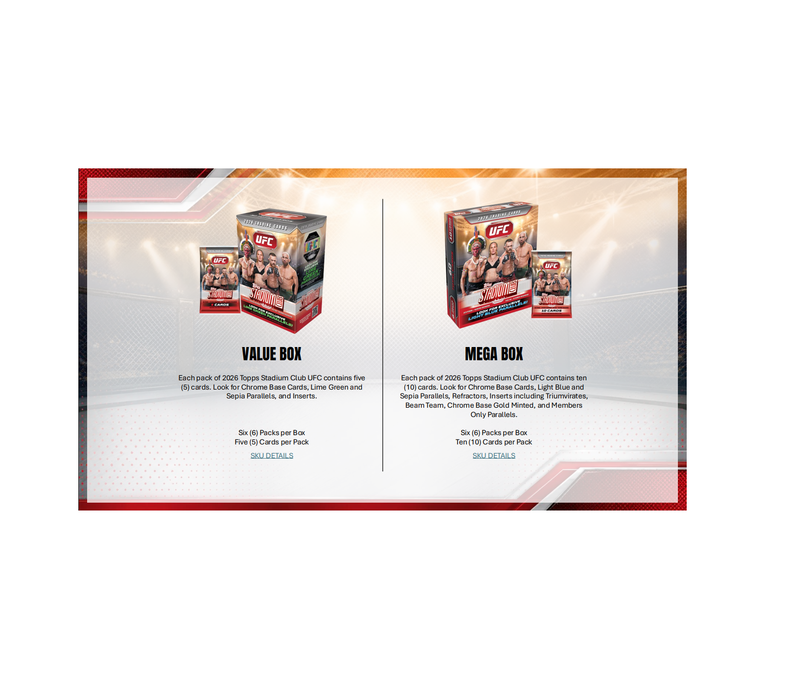 2026 Topps Stadium Club UFC Blaster 40-Box Case
