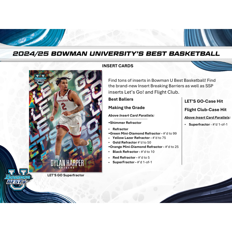 2024/25 Bowman University Best Basketball Breaker’s Delight Box image 1