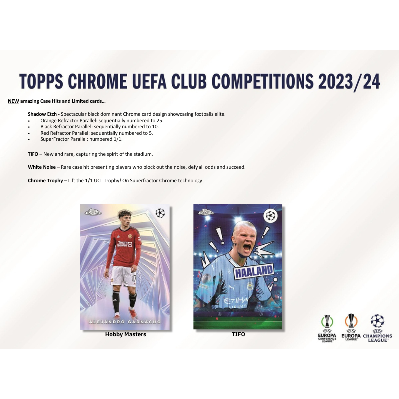 2023/24 Topps UEFA Club Competitions Chrome Soccer Jumbo Box image 5
