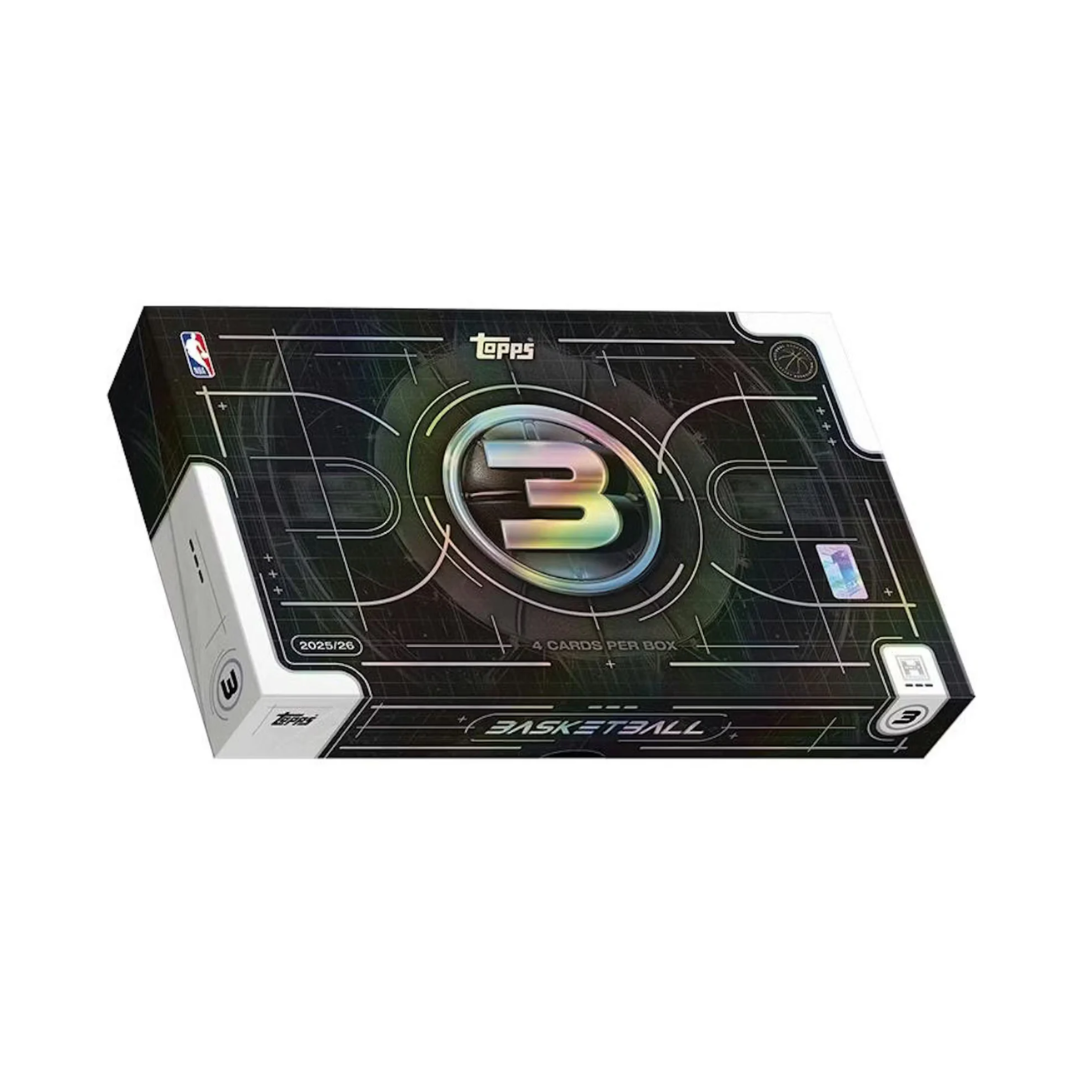 2025-26 Topps Three Basketball First Day Issue Hobby 4-Box Case