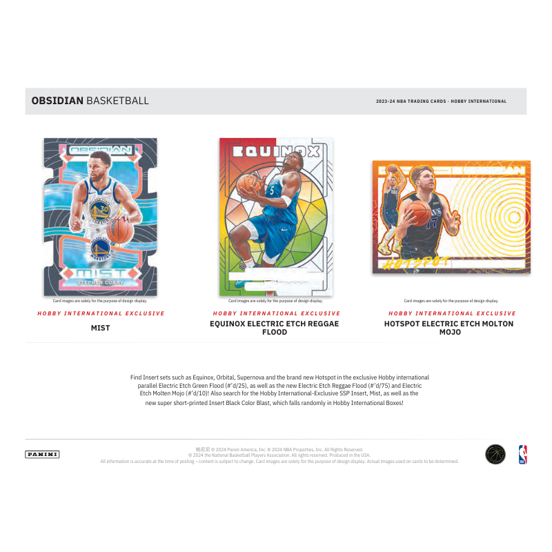 2023/24 Panini Obsidian Basketball International Hobby Box image 3