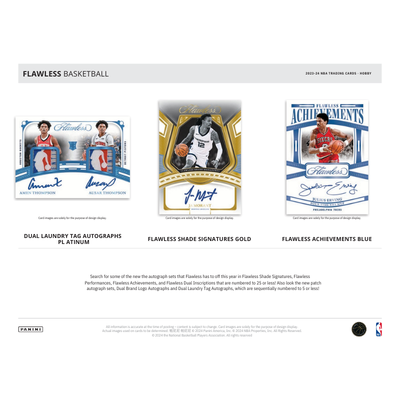 2023/24 Panini Flawless Basketball Hobby Box image 3