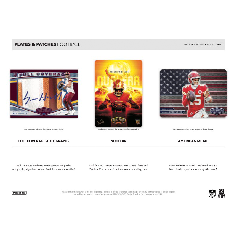 2023 Panini Plates & Patches Football Hobby 12 Box Case image 3