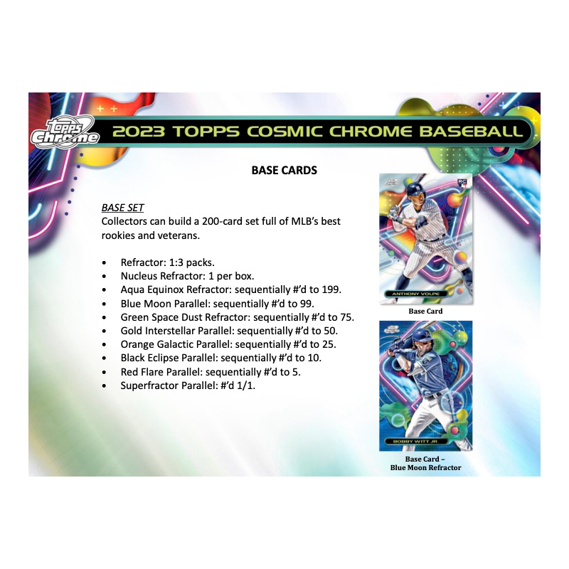 2023 Topps Cosmic Chrome Baseball Hobby Box image 2