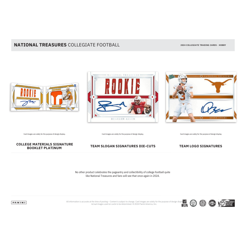 2024 Panini National Treasures Collegiate Football Hobby 4 Box Case image 3