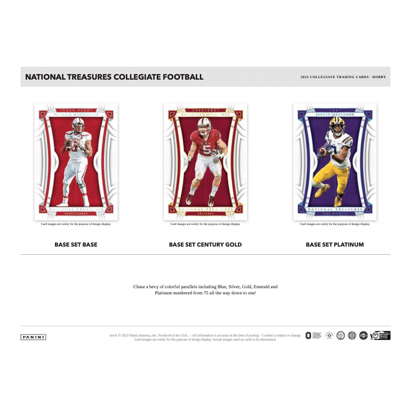 2023 Panini National Treasures Collegiate Football Hobby 4 Box Case image 2