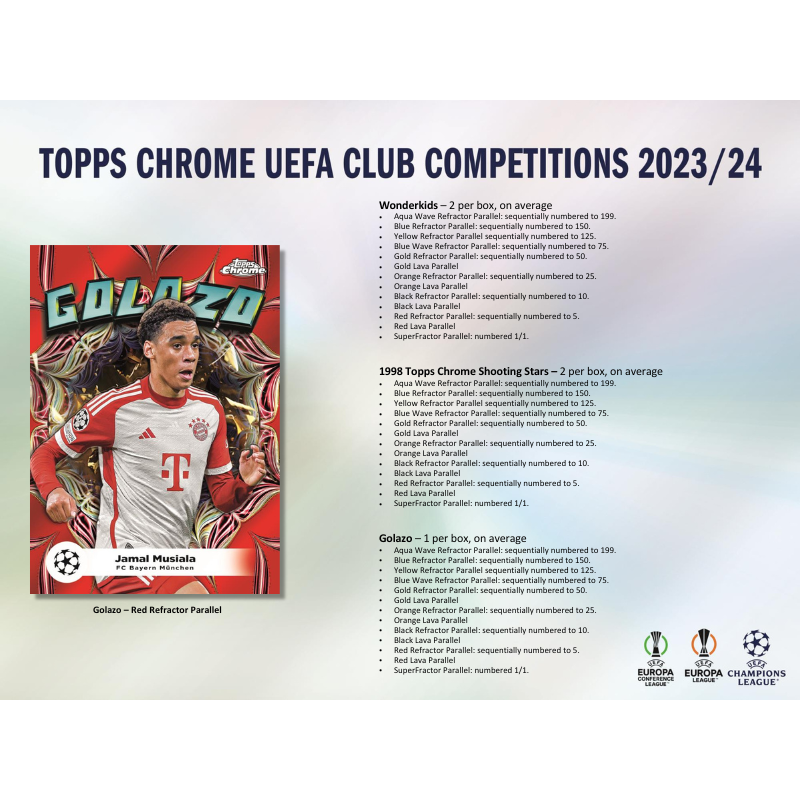 2023/24 Topps UEFA Club Competitions Chrome Soccer Hobby Box image 4