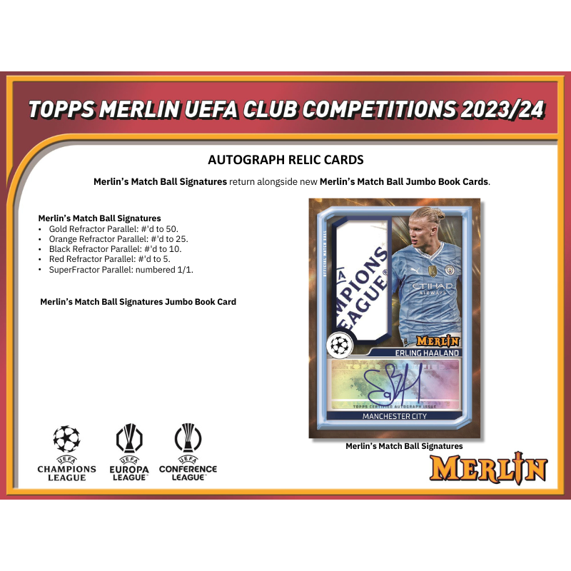 2023/24 Topps UEFA Club Competitions Merlin Chrome Soccer Hobby Box image 5