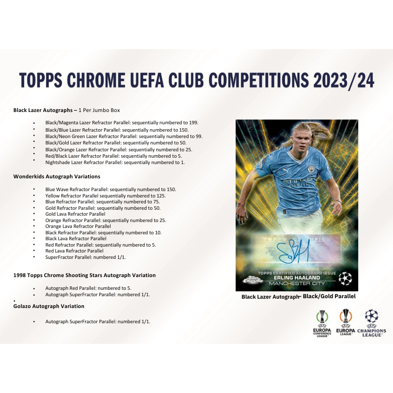 2023/24 Topps UEFA Club Competitions Chrome Soccer Jumbo Box image 7