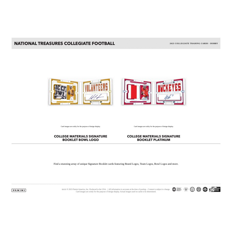 2023 Panini National Treasures Collegiate Football Hobby 4 Box Case image 3