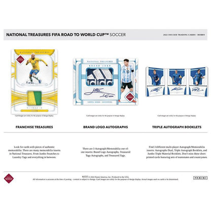 2022 Panini National Treasures FIFA Road To World Cup Soccer Hobby 4 Box Case image 3