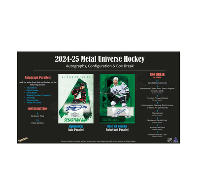 2024-25 Upper Deck Skybox Metal Universe Hockey Hobby 16-Box Case