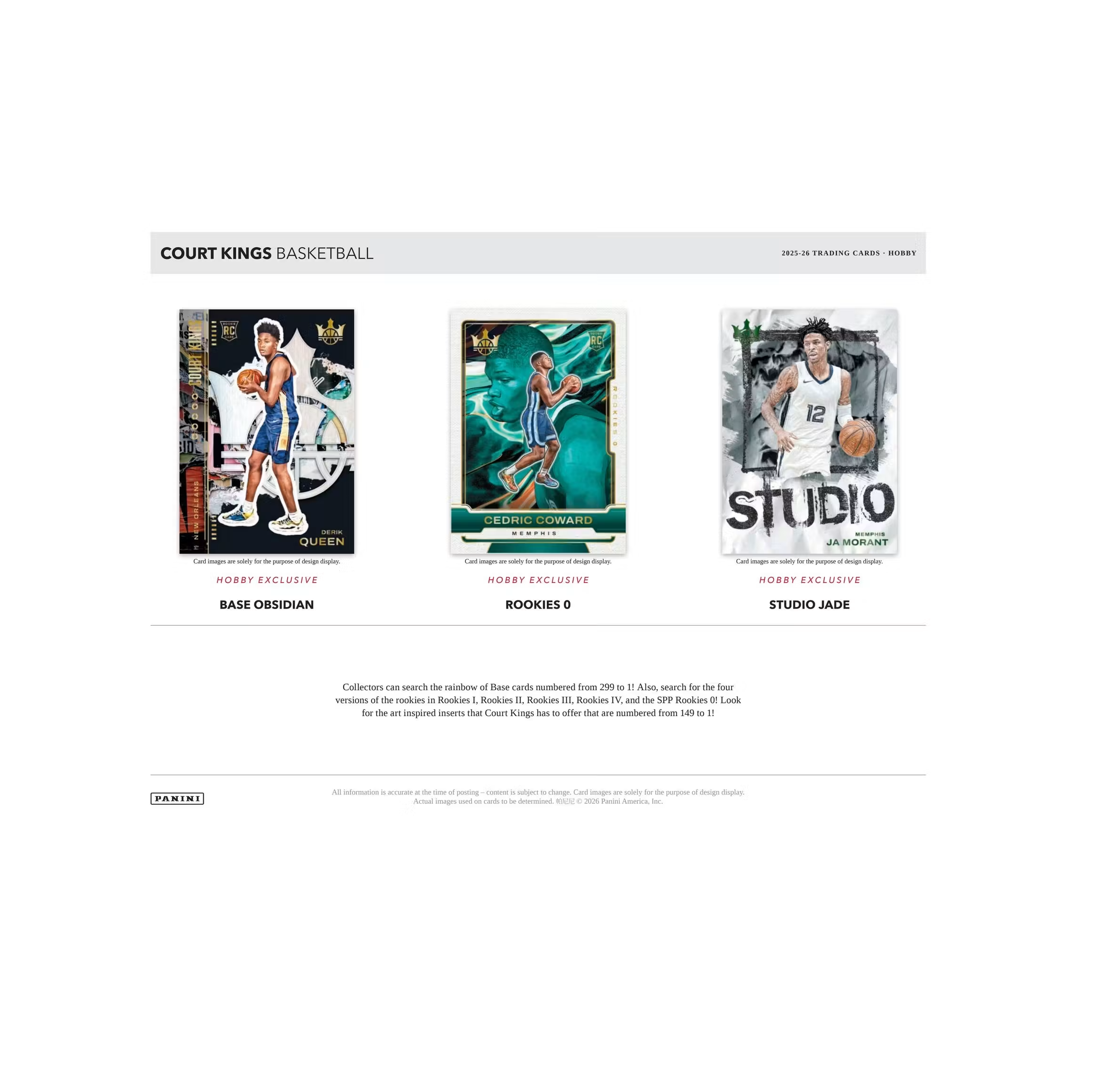 2025-26 Panini Court Kings Basketball Hobby 16-Box Case