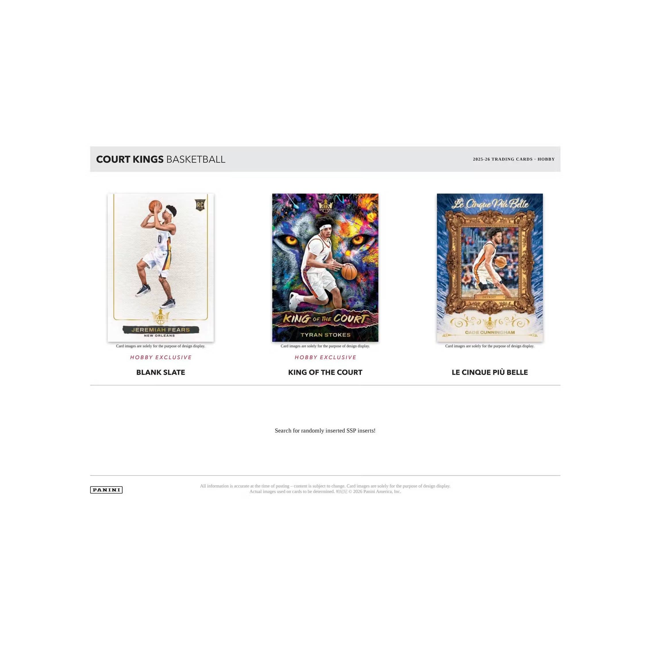 2025-26 Panini Court Kings Basketball Hobby 16-Box Case
