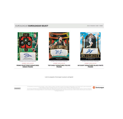 2025-26 Panini Select EuroLeague Basketball Hobby 12-Box Case