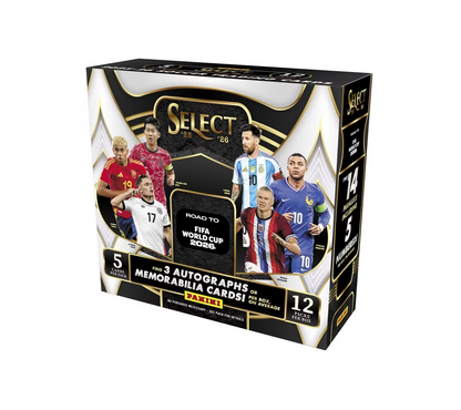 2025-26 Panini Select Road To FIFA World Cup 2026 Soccer Hobby 12-Box Case