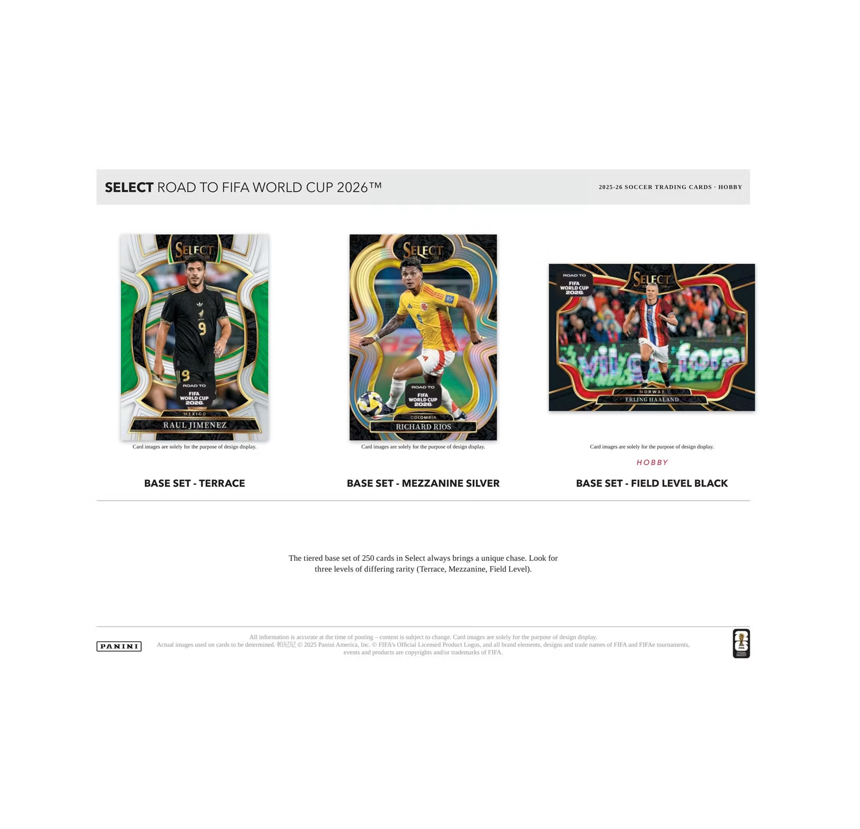 2025-26 Panini Select Road To FIFA World Cup 2026 Soccer Hobby 12-Box Case