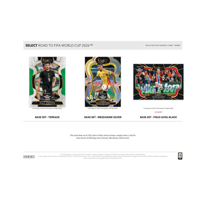 2025-26 Panini Select Road To FIFA World Cup 2026 Soccer Hobby 12-Box Case