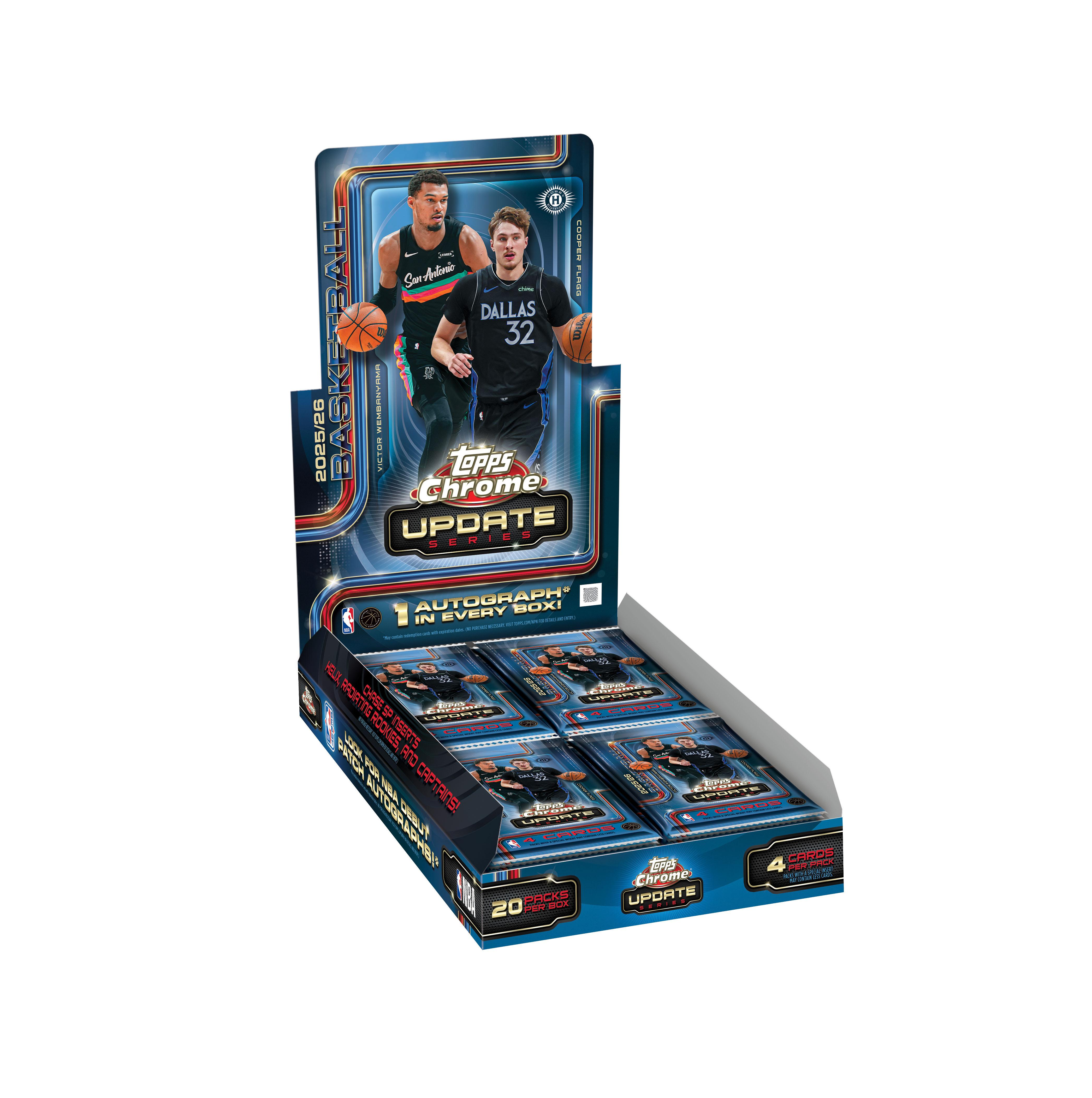 2025-26 Topps Chrome Update Series Basketball Hobby 12-Box Case