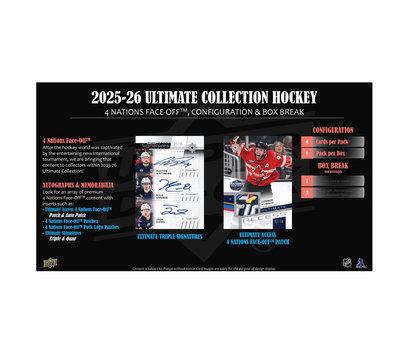2025-26 Upper Deck Ultimate Collection Hockey Hobby Box