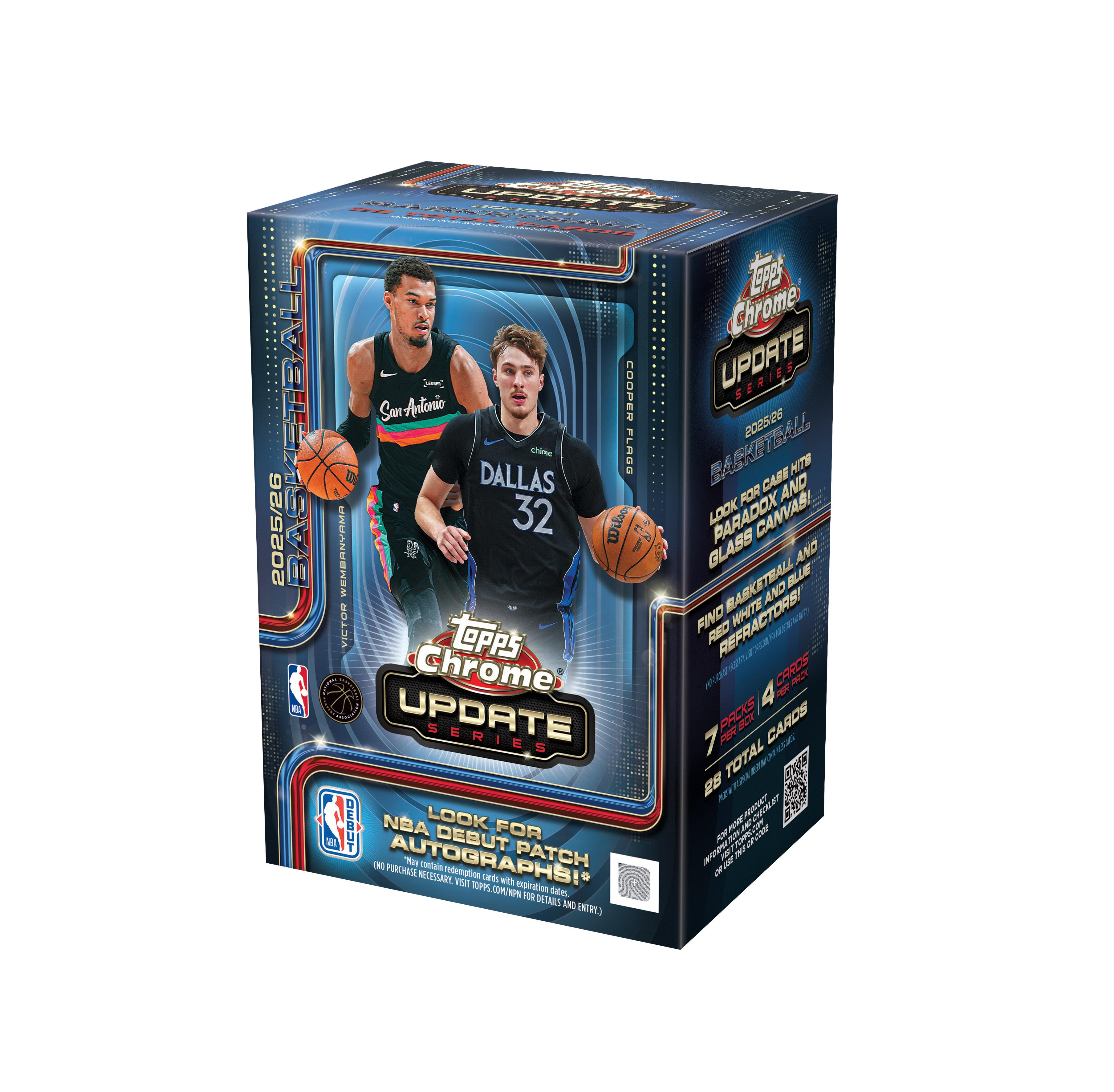 2025-26 Topps Chrome Update Series Basketball Blaster 40-Box Case
