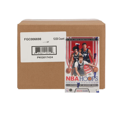 2025-26 Topps NBA Hoops Basketball Hobby 12-Box Case