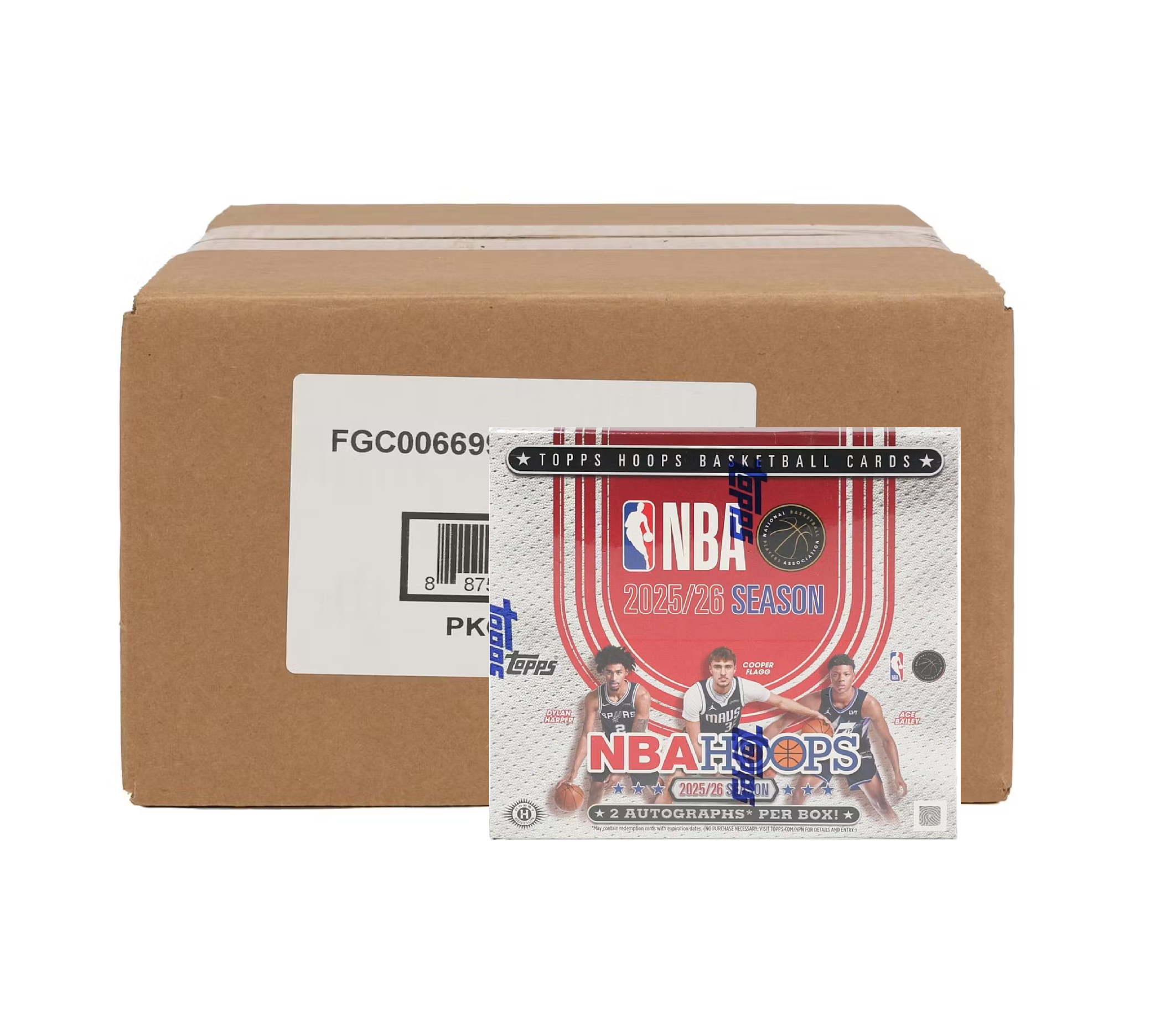 2025-26 Topps NBA Hoops Basketball Hobby Jumbo 8-Box Case