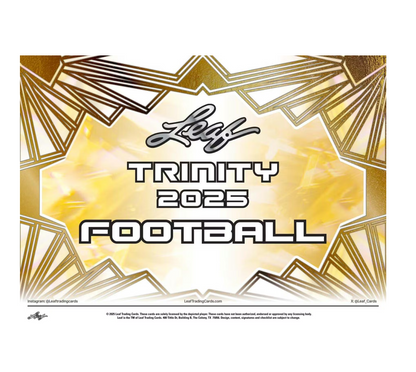 2025 Leaf Trinity Football Hobby Jumbo Box