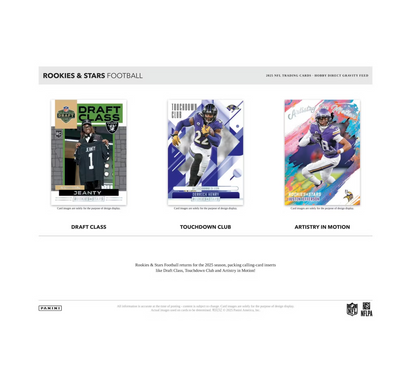 2025 Panini Rookies and Stars Football Gravity Feed 6-Box Case