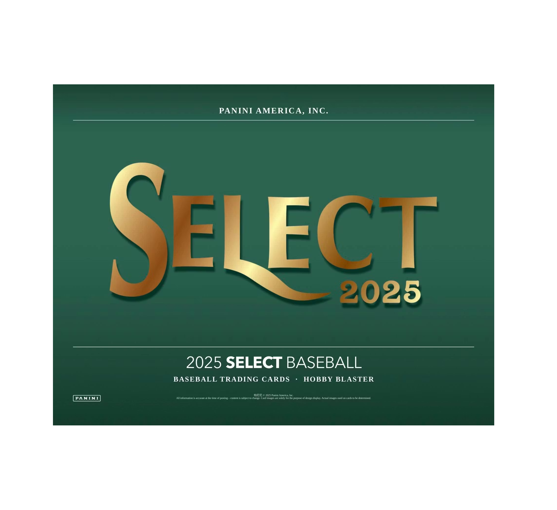 2025 Panini Select Baseball Hobby Blaster 20-Box Case (Green Flash Parallels!)
