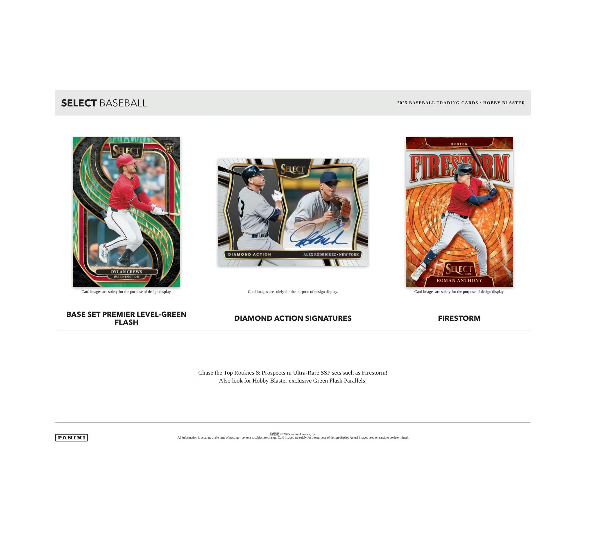 2025 Panini Select Baseball Hobby Blaster 20-Box Case (Green Flash Parallels!)