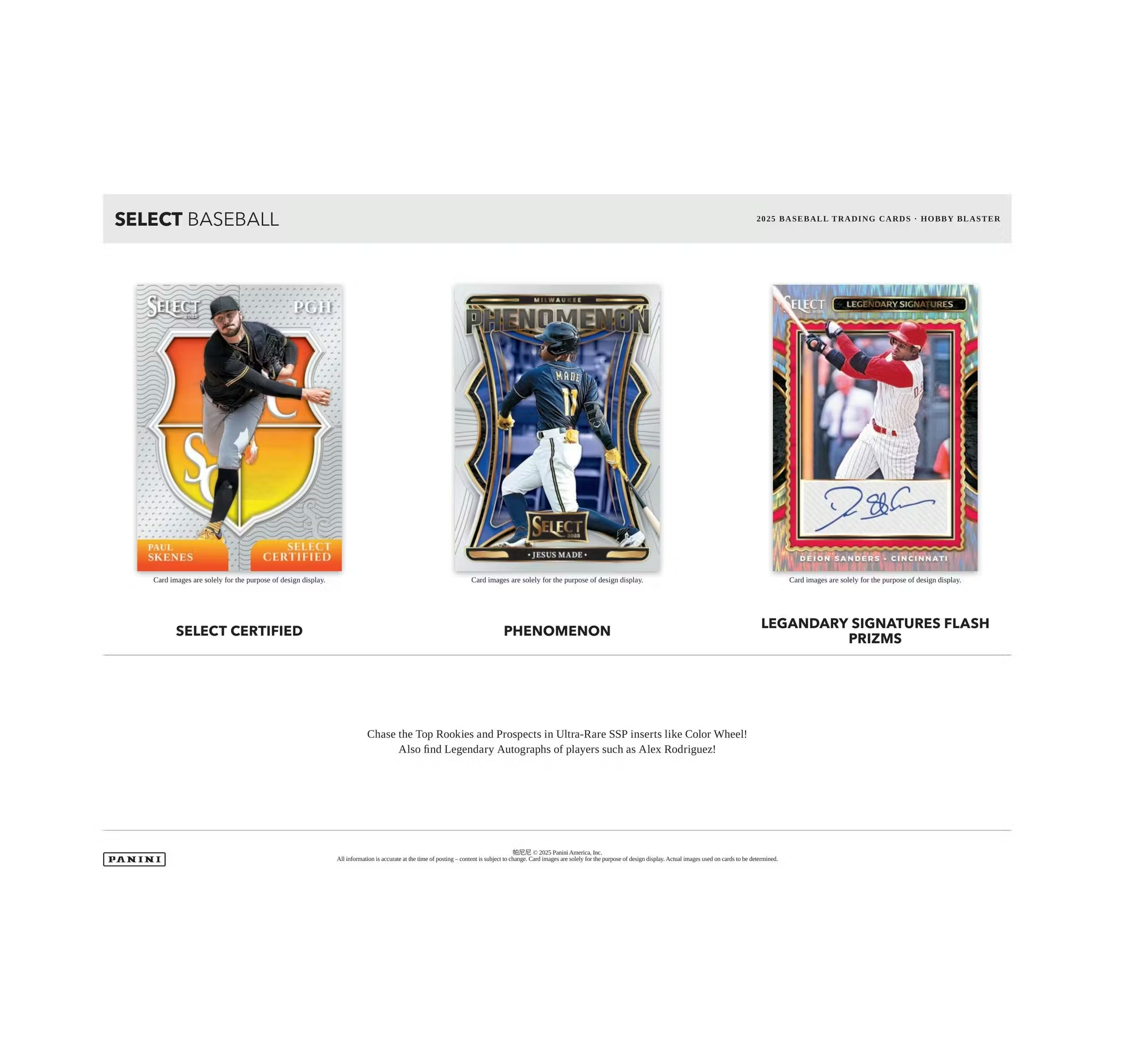 2025 Panini Select Baseball Hobby Blaster 20-Box Case (Green Flash Parallels!)