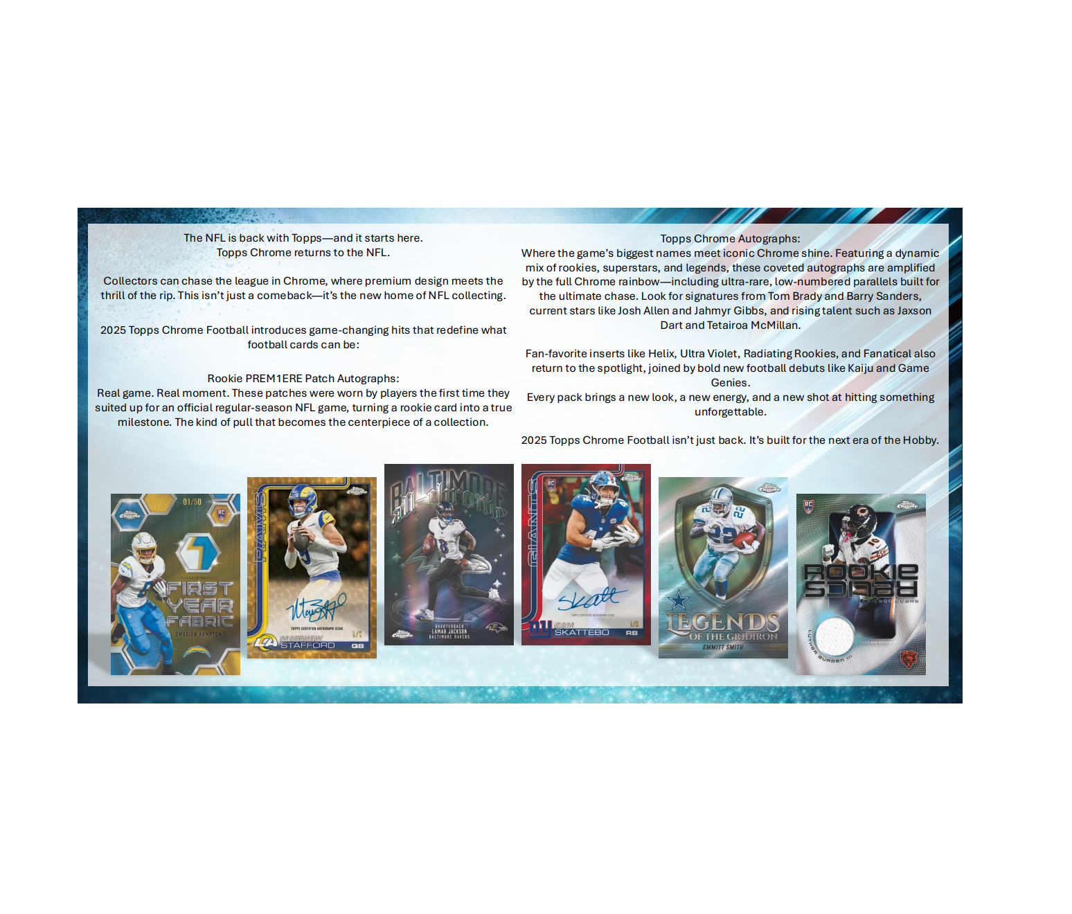 2025 Topps Chrome Football Delight 6-Box Case