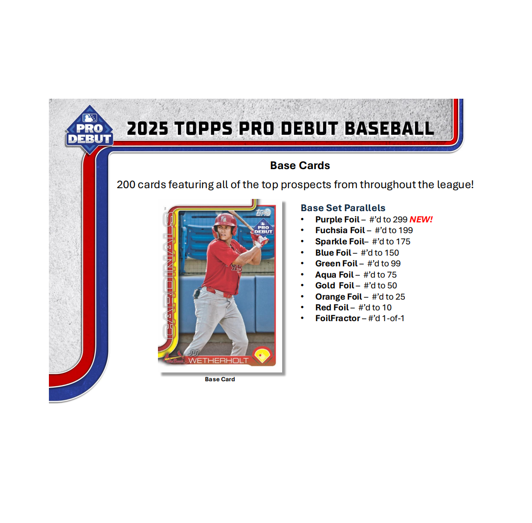 2025 Topps Pro Debut Baseball Hobby Jumbo Box