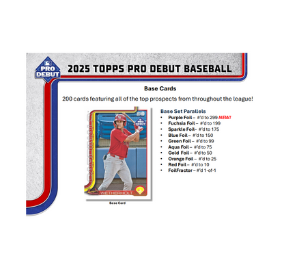 2025 Topps Pro Debut Baseball Hobby Jumbo Box