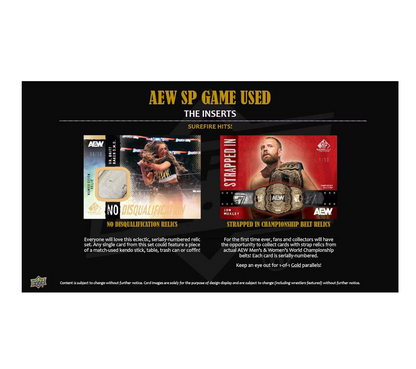 2025 Upper Deck AEW SP Game Used Wrestling Hobby 18-Box Case