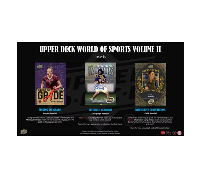 2025 Upper Deck World of Sports Volume 2 Hobby 12-Box Case