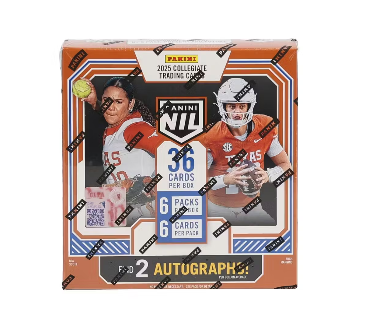 2025 Panini NIL Texas Longhorns Hobby 20-Box Case