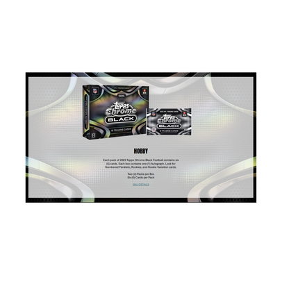 2025 Topps Chrome Black Football Hobby Box